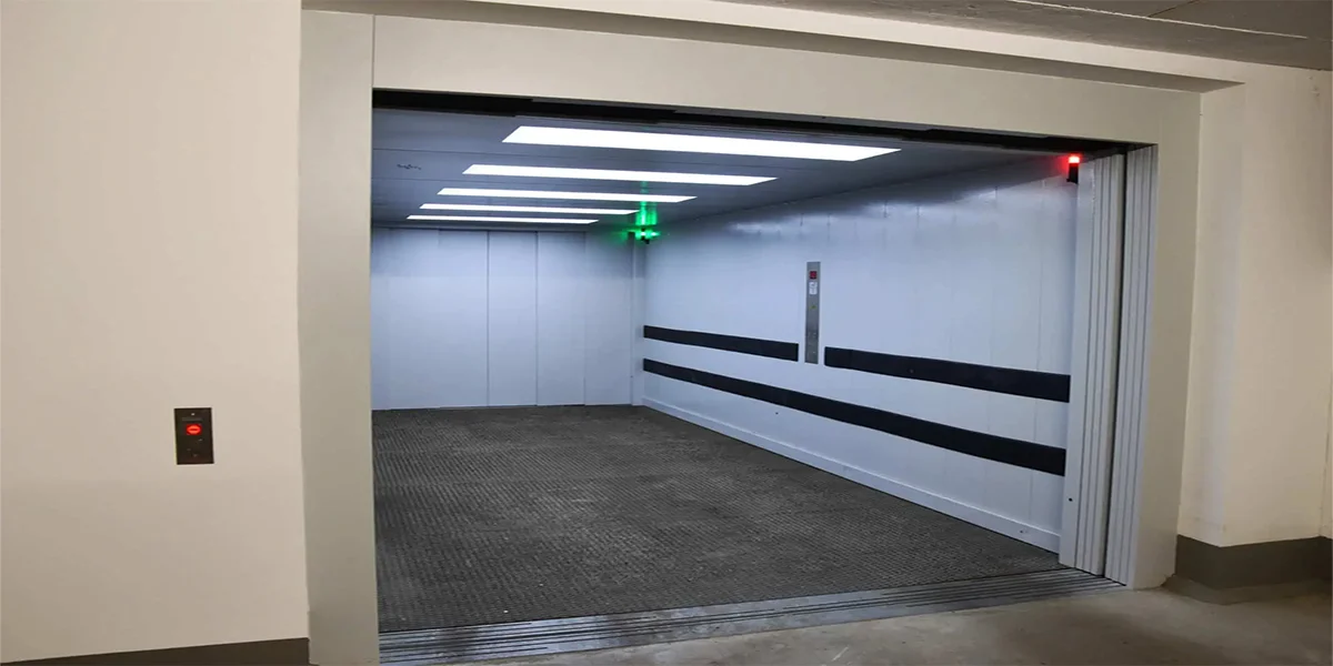 آلية مصعد سيارات تجاري بتحكم VFD وأقفال سلامة في الإمارات