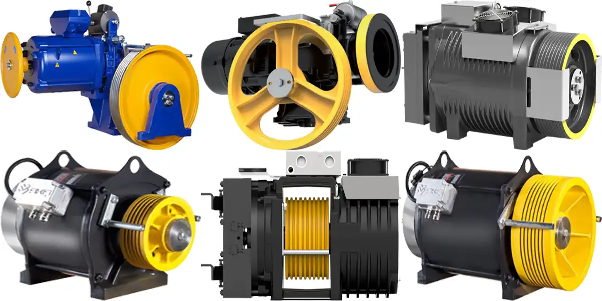 محرك مصعد عالي الكفاءة غير مسنن